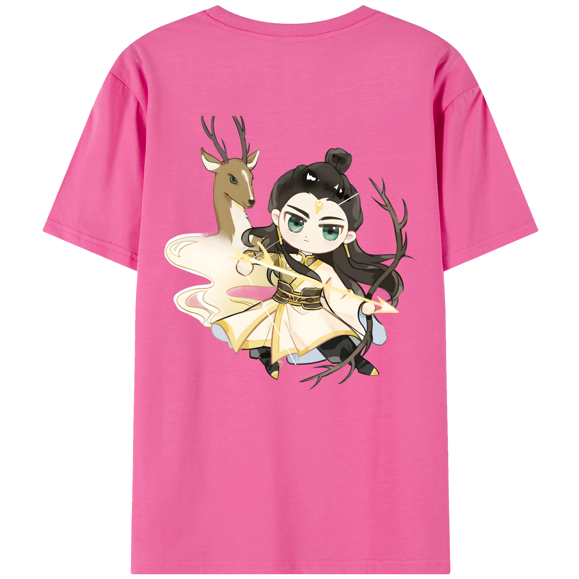 （画像用） Ne Zha 2 ナタ 魔童の大暴れ レディース半袖Tシャツ(バックプリント)